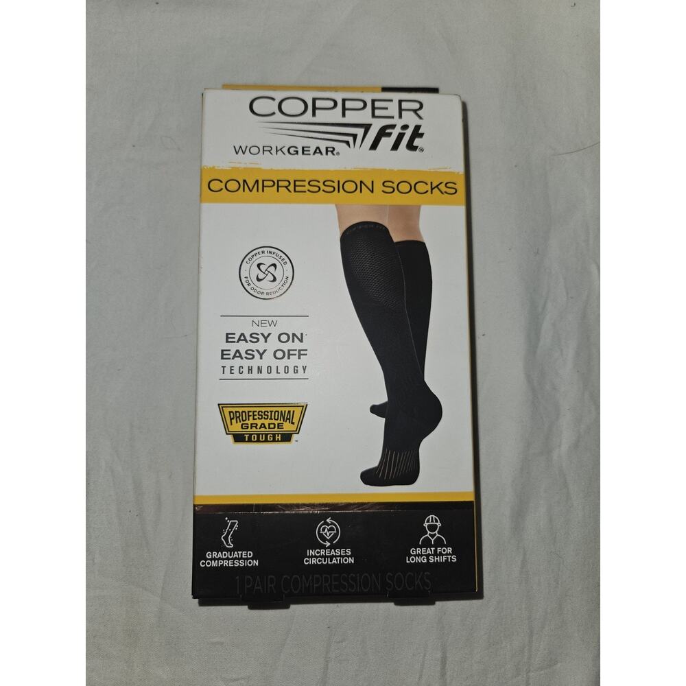 Copper Fit Work Gear Compression Socks S/M Mens size 6-9 Womens 7-10